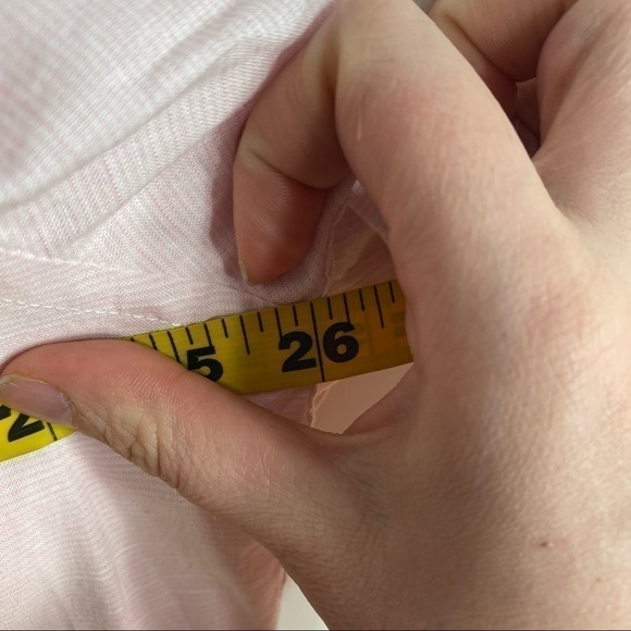 Izod Pink Button Down Shirt XL Men’s Short Sleeve Striped - Picture 5 of 6